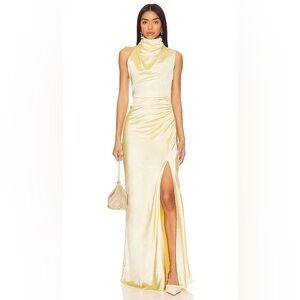 MISHA Costantina Gown in Soft Yellow